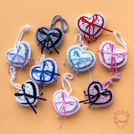 Crochet hearts